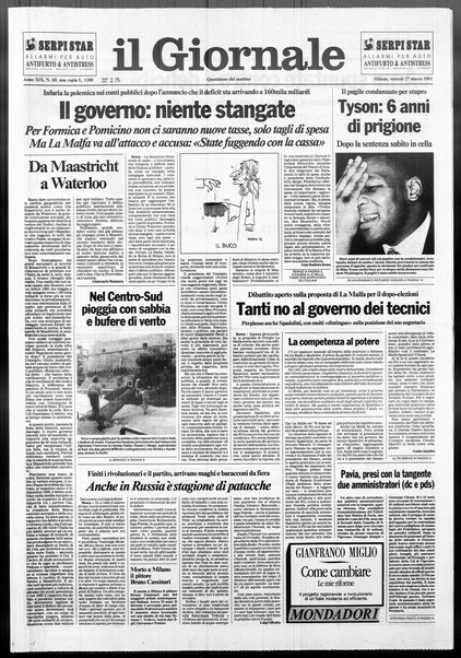 Il giornale : quotidiano del mattino